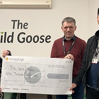 Homeless charity is real winner of company raffle